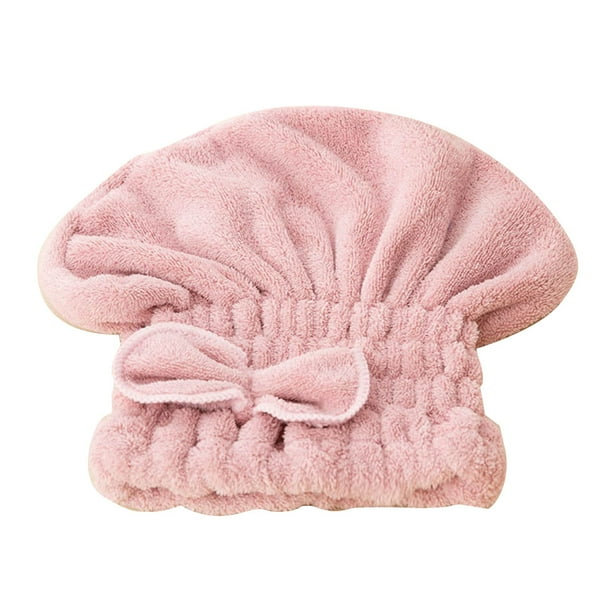 Toalla de microfibra para secar el cabello, envoltura para la cabeza con gorro de ducha con nudo de lazo, turbante para el cabello, envoltura para el cabello, gorro de baño Inevent HA1838-01