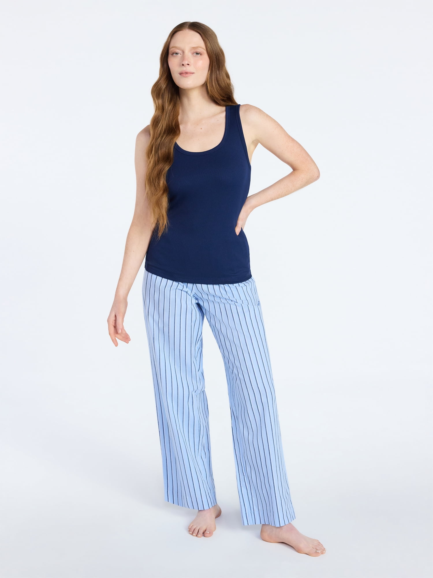 Joyspun Women's Ribbed Tank with Inner Bra, Sizes XS-3X