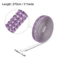 thumbnail image 2 of Unique Bargains 3 Roll 0.3 Inch 3 Yards Self Adhesive Crystal Rhinestone Diamond Ribbon for Arts & Crafts Project Wedding Bright Purple, 2 of 5
