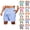 Blue, variant on Mens Swim Trunks 2026 Summer Casual Strip Printed Loose Fit Elastic Waist Beach Shorts with Pockets Swim Shorts