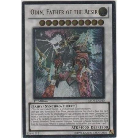 Ragnarok Single Card - Yu-Gi-Oh! - Odin, Father of the Aesir (STOR-EN040) - Storm of Ragnarok - 1st Edition - Ultimate Rare, A single individual card from the Yu-Gi-Oh! trading and.., By YuGiOh
