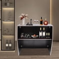 thumbnail image 6 of Shzicmy Modern Portable Bar Cabinet Foldable Bar Cabinet Freestanding Portable Event Bar, 6 of 19