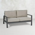 thumbnail image 2 of Afuera Living Aluminum Outdoor 2-Seat Sofa with Cushions in Slate Gray/Tan, 2 of 7