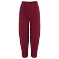 thumbnail image 5 of B91xZ Pantalon d'Entraînement pour Femmes Sans Plis Coupe Décontractée Jambe Droite, Rouge 4TG, 5 of 5