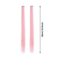 thumbnail image 2 of Ygdeyg Colorful Straight Long Clip-In Hair Extensions, Party Highlights Hairpiece For Kids & Girls, For Festivals, Parties & Hairstyle Decoration, 2 of 4