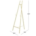 thumbnail image 4 of DecMode 20" x 56" Gold Metal Tall Adjustable Floor 3 Tier Easel, 1-Piece, 4 of 15