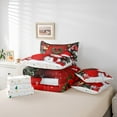 thumbnail image 6 of jejeloiu Kawaii Christmas Snowmen Bedding Comforter Set 7pcs,Chic Xmas Gifts Queen Bedding Sets,Happy New Year Queen Sheet Sets For Girls Boys,Luxury Bedroom Decor Reversible, 6 of 8