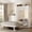 White, variant on Euroco Wood Twin Size Murphy Bed, Convertible Wall Bed, White