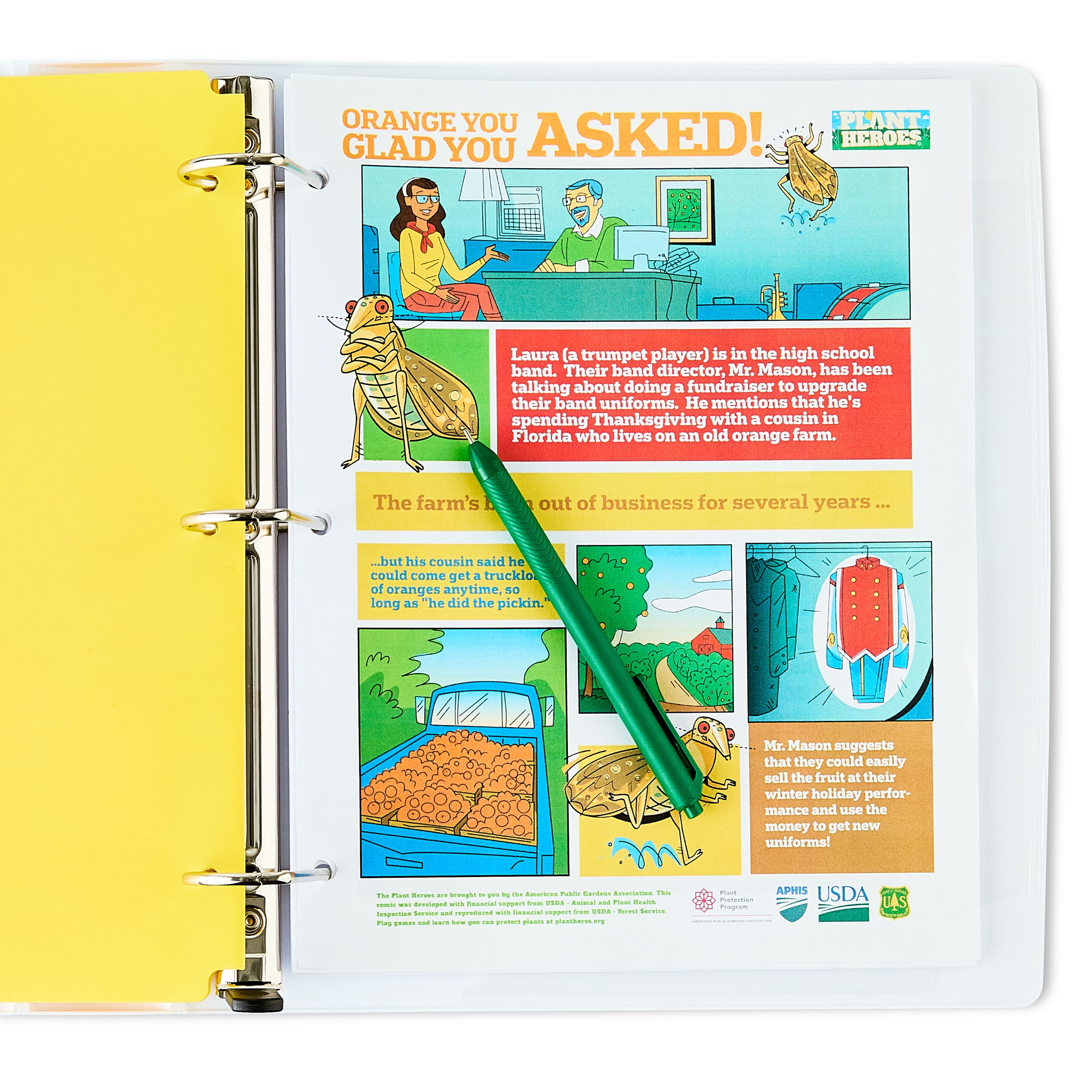 Pen+Gear Heavy Duty View 1.5" D-Ring Binder, White