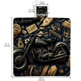 thumbnail image 2 of Motorcycle Canvas Picnic Mat - Waterproof Beach Blanket for Outdoor Travel and Camping - Portable Lightweight Mat with Carrying Strap for Picnics, Hiking, and BBQs, 2 of 6