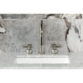 thumbnail image 3 of Kingston Brass KS8926KNL Convergent Two-Handle 3-Hole Deck Mount Widespread Bathroom Faucet with Knurled Handle and Brass Pop-Up in Polished Nickel, 3 of 7