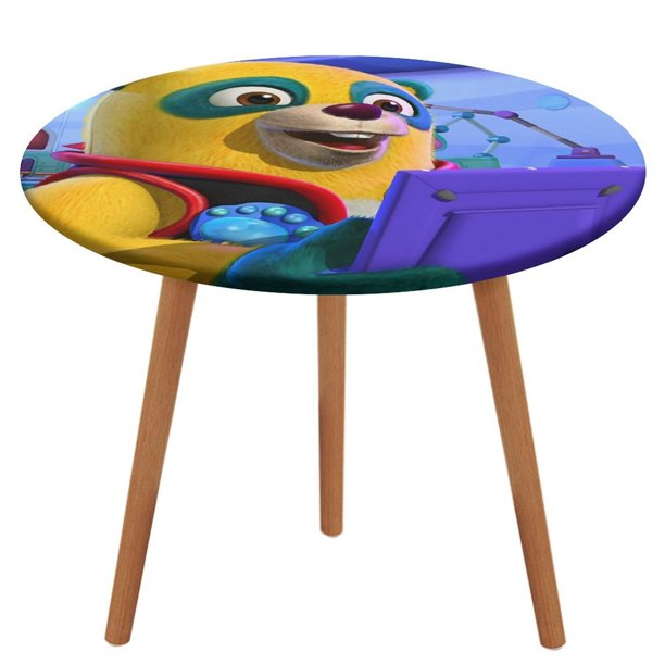 Oso, agente especial-theme Fitted Round Tablecloths Elastic Edged Table Covers Waterproof Table Cloth for Kitchen Holiday Party Tables Decor 150cm