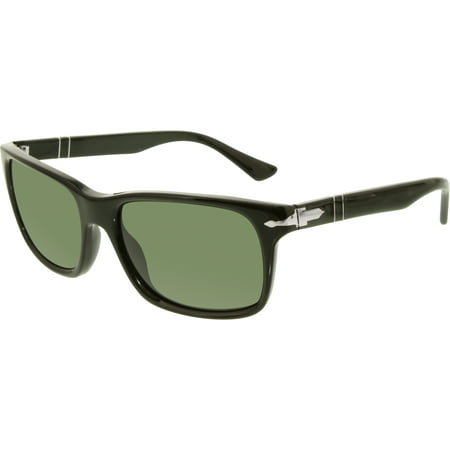 Persol Men's PO3048S-95/31-58 Black Rectangle Sunglasses