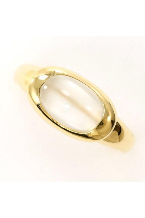 Pre-Owned 18K (18-karat) Yellow Gold Ring with Moonstone, Total Weight Approx. 3.0g, Jewelry