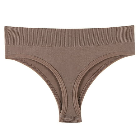 

PERZOE Underpants Women Briefs Super Breathable Soft Solid Color Mid Waist G-string Sports Triangle Shape Anti-septic Underpants Inner Wear Clothes
