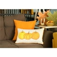 thumbnail image 1 of HomeRoots 399422 Orange Triple Pumpkin Lumbar Throw Pillow, Multi Color, 1 of 1