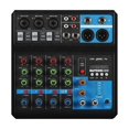 thumbnail image 1 of 5 Channel Sound Mixer Table Audio Professional Portable Digital Console Computer Recording DJ Controller Processor USB Bluetooth, 1 of 6