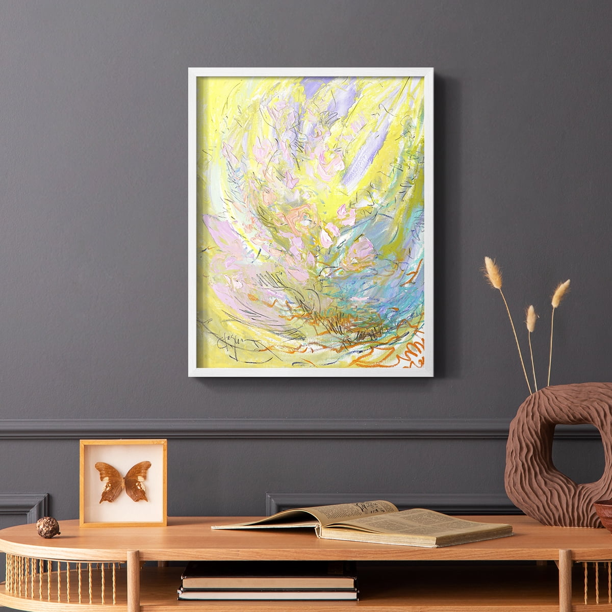 Approaching Equinox Framed Print in White Solid Wood Framed Print No Nail Hanging