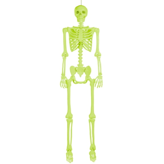 5FT Poseable Crazy Bones Skeleton in Green Decoration