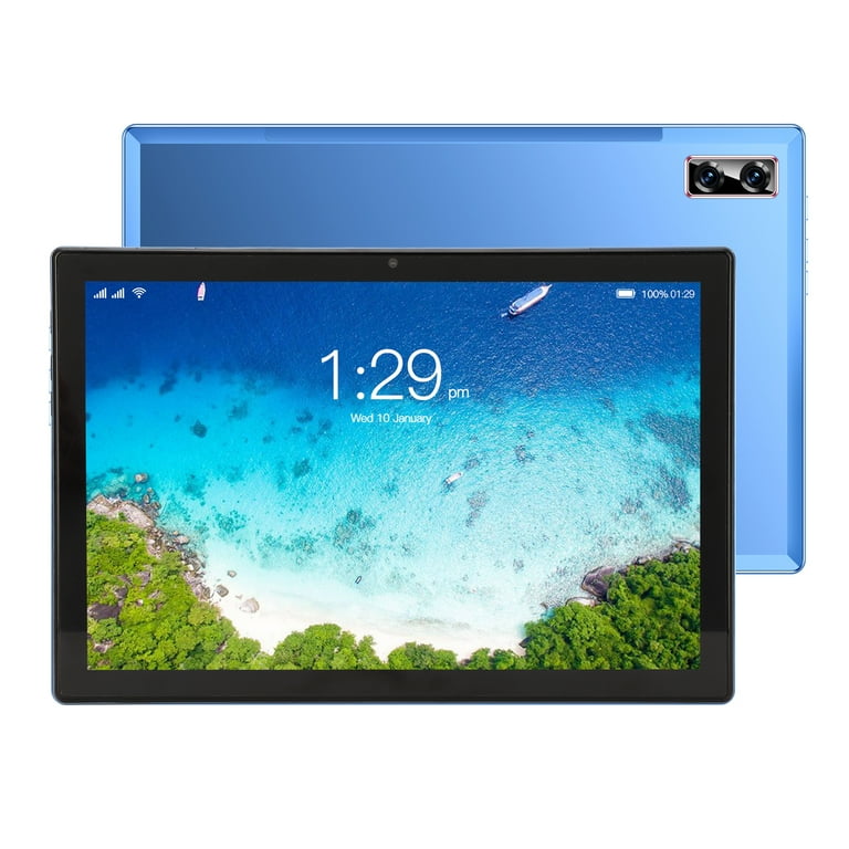 (Bleu) Tablette PC 10 1 Pouces Dual SIM Dual Standby Gaming