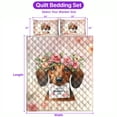 thumbnail image 5 of Happy Mother's Day Dachshund with Flower Crown and Greeting Card Quilt Bedding Set Wiener Dog Lover Gifts Idea 1 Blanket Bed Cover 2 Pillowcases - 13004, 5 of 5