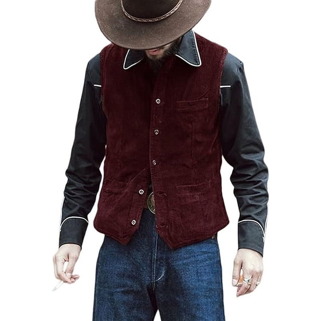 Traje de hombre, chaleco casual, chaleco con cuello en V, vestido formal informal ajustado para negocios, estilo retro