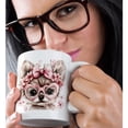 thumbnail image 2 of 3drose, Cute Valentine Dog Wearing Heart Shaped Glasses, 15oz Mug, 2 of 6