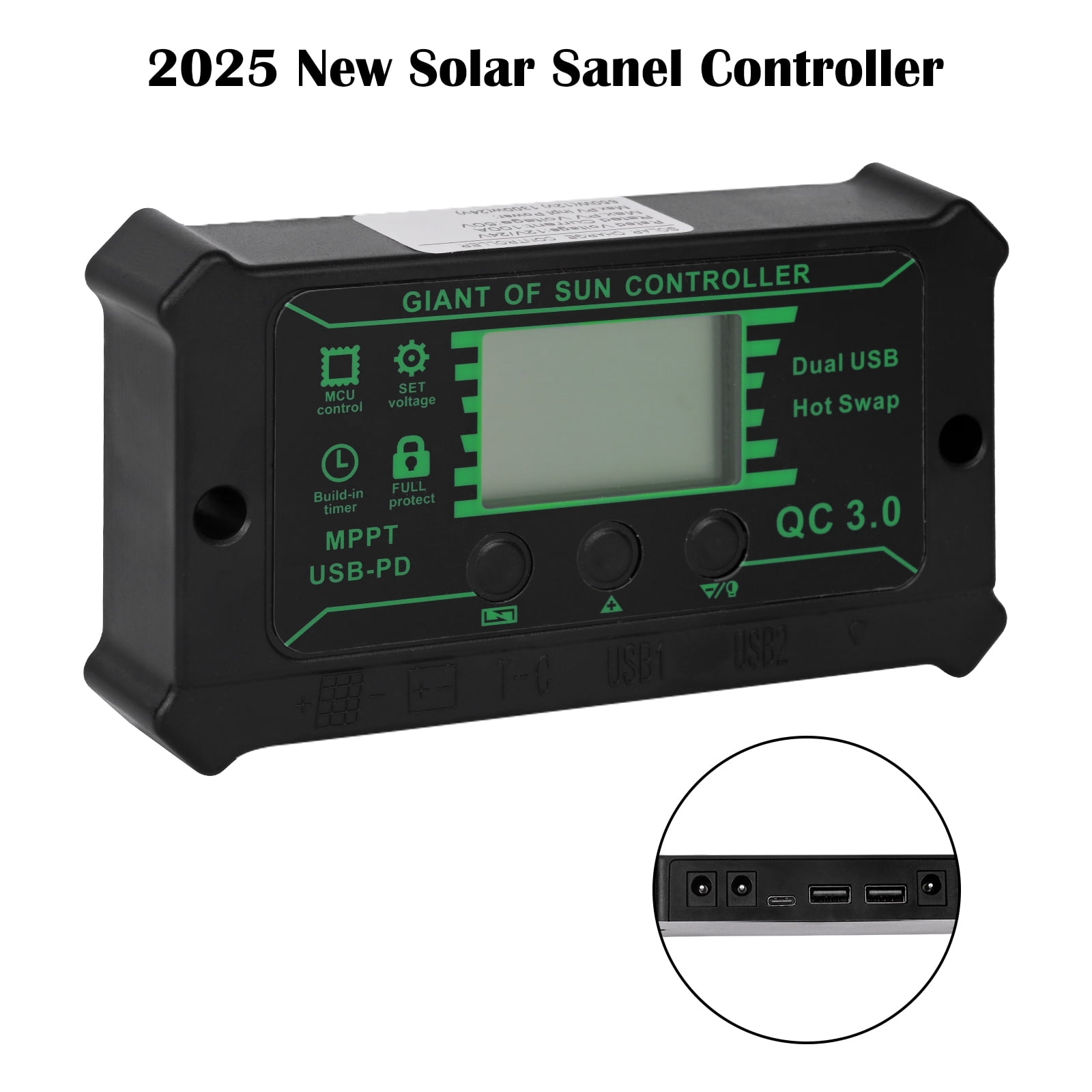 DAZLUTE 10W Solar Panel  Kit, Monocrystalline Silicon 100A Charge Controller Solar Panel Kit, Portable Solar Panel Battery Charger USB Output Suitable for Boat Car RV Motorcycle Marine Automotive Hom
