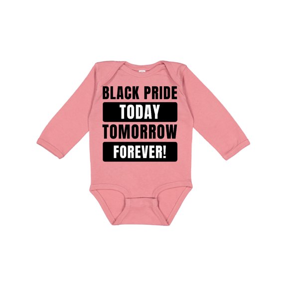 Inktastic Black History Month Black Pride Today Tomorrow Forever Boys or Girls Long Sleeve Baby Bodysuit