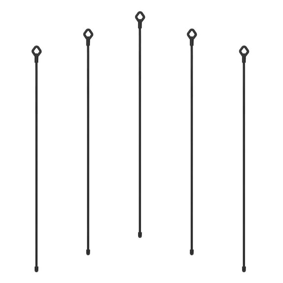 Uxcell Silicone Cable Ties, 18 Inch Reusable Twist Cable Ties Heavy Duty Bendable for Bundling Holding, 5 Pcs, Black