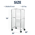 thumbnail image 2 of BeesClover Aluminum Bakery Rack, Commercial Kitchen Bun Pan Sheet Pan Rack, Mobile Bakers Trolley with Storage Cooling Racks and Lockable Casters for Kitchen & Bakery, 2 of 5