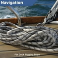 thumbnail image 6 of AUR 1/2 Inch 200ft Double Braided Polyester Arborist Rope, Heavy Duty Nylon Rope for Anchor, Tree Work, Cargo, Pulling, Sailing(Black), 6 of 11