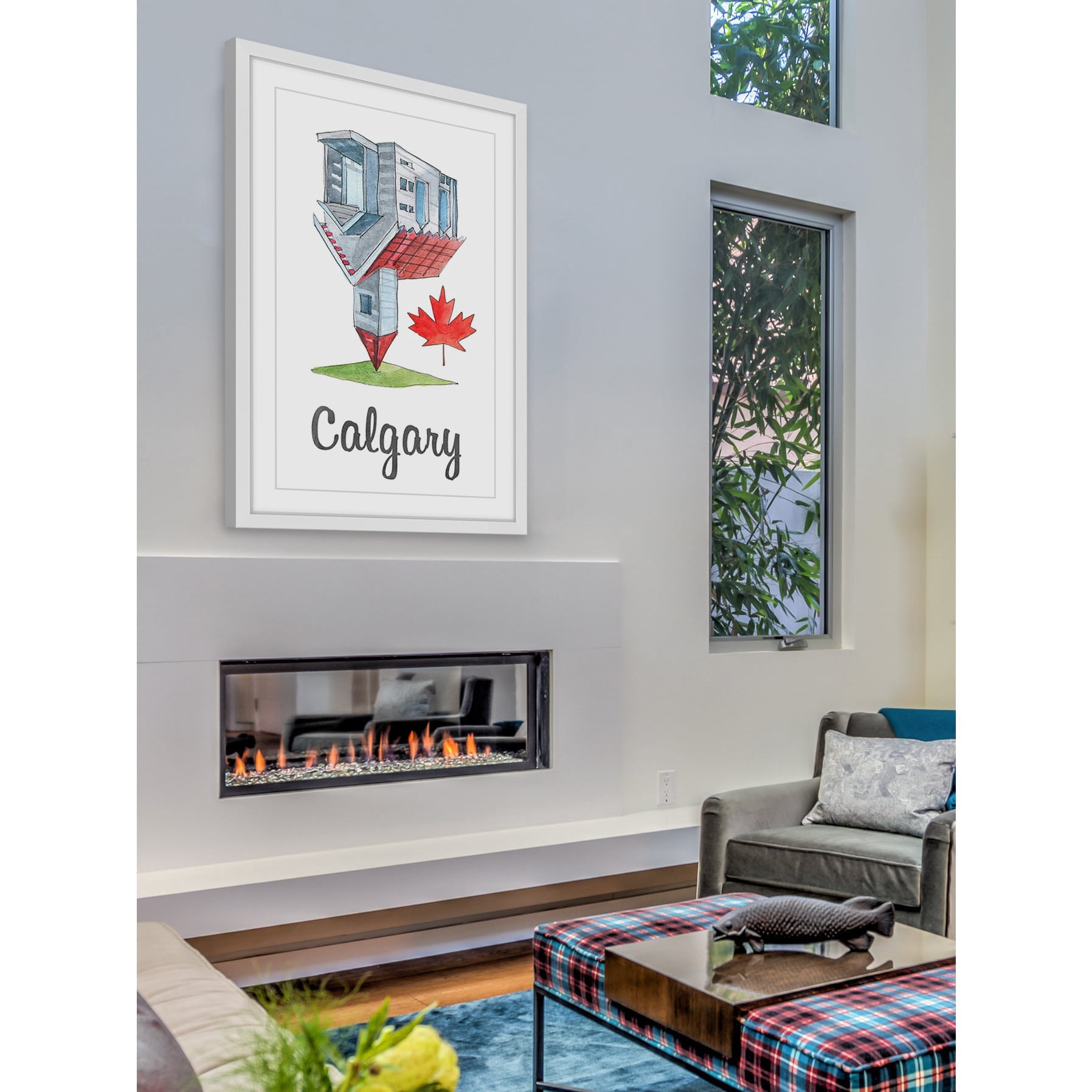 "Ramsay's Upside-Down Church" Framed Painting Print