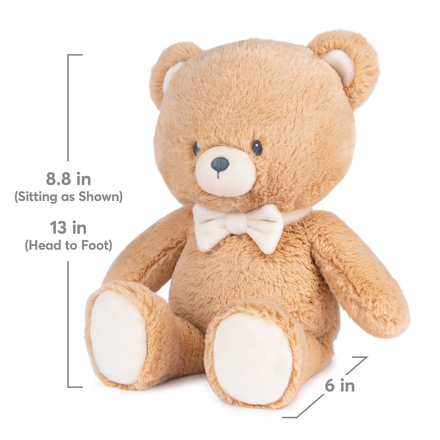 GUND Baby Sustainable Teddy Bear Plush, Stuffed Animal Made from Recycled Materials, Spring Decor, Easter Gift for Babies and Newborns, Brown/Cream, 13