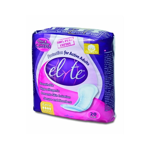 Elyte Light Cotton Incontinence Pads Extra 5 In X 13 In 20 Pack
