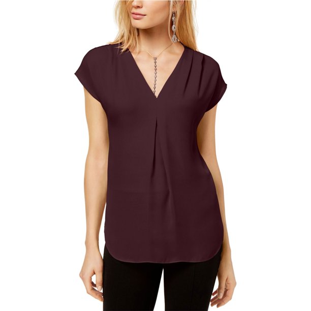 INC Blusa con pliegues invertidos para mujer, rojo, XX-Large
