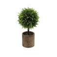 thumbnail image 2 of RuiJiao Artificial Green Grass Ball Potted, Fake Shrubs Ball Plant Decoration, Faux Small Boxwood Topiary, Home Office Desk Table Room, 2 of 6