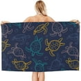 thumbnail image 2 of Yibo Sea Turtles Beach Towel Super Absorbent Quick Dry Pool Towels Sandproof Travel Bath Swimming Outdoors Camping, 2 of 9