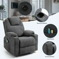 thumbnail image 2 of SOCIALCOMFY Power Lift Recliner Chair for Elderly, Heavy Duty Lift Chair with Heat and Massage, Soft Fabric Recliner Chair with 2 Remote Controls, Cup Holders, Side Pockets & USB Ports (Grey), 2 of 7