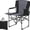 Black & Gray, variant on Riedhoff Folding Camping Chair 20.1*23*36.22 inch, with Carrying Bag, Black & Gray, 1 Pack