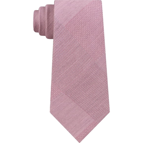 Kenneth Cole Mens Updated Glen Self-tied Necktie, Pink, One Size