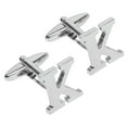 thumbnail image 1 of BodyJ4You 2PC Cufflinks Personalized Initials Letter K Men's Button Shirt Business Gift, 1 of 6