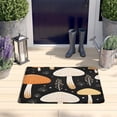 thumbnail image 2 of Colorful Mushroom Plant Black Flannel Non Slip Door Rugs,Washable Door Mats Indoor,Decorative Door Mats,Dirt-Resistant and Absorbent Doormat for Entrance,Bedroom,Kitchen,Bathroom,31.5"x17", 2 of 4