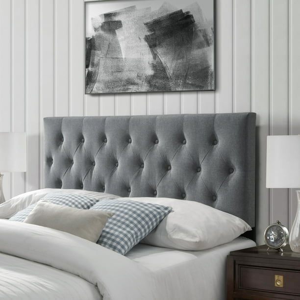 DG Casa Hancock Diamond Tufted Upholstered Adjustable Height Headboard