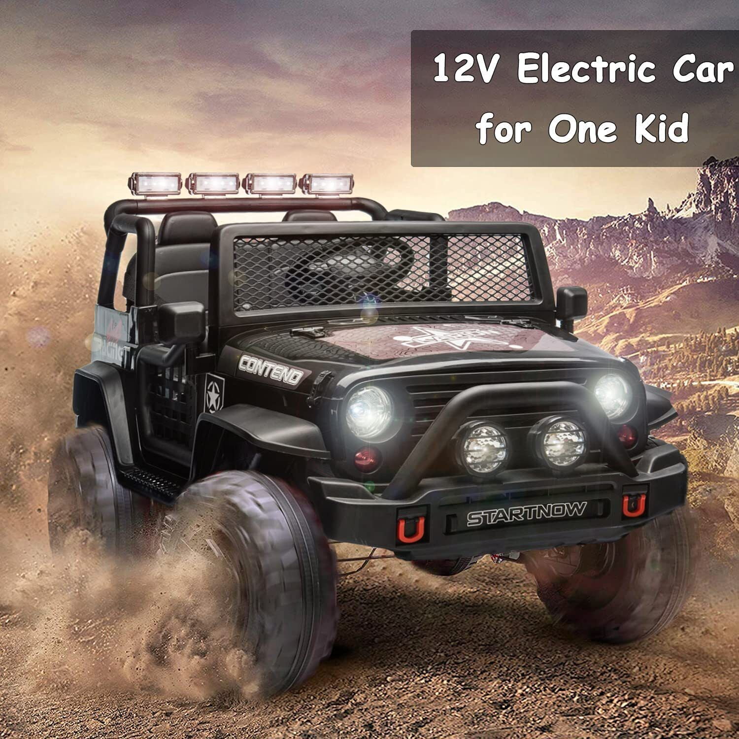 12V Ride On Truck Electric Jeep OffRoad Vehicle Car Toy W/ Remote Led Light MP3