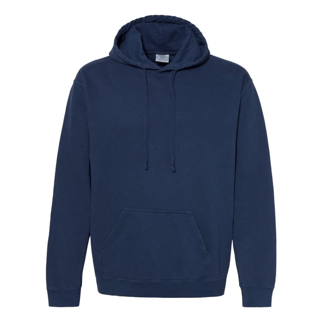 Comfort Colors Mens Garment-Dyed Hooded Sweatshirt, L, True Navy