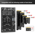 thumbnail image 2 of M.2 NVMe SSD Docking Station 10Gbps, Dual-Bay Aluminum Hard Drive Case for PC and Laptop, 2 of 8