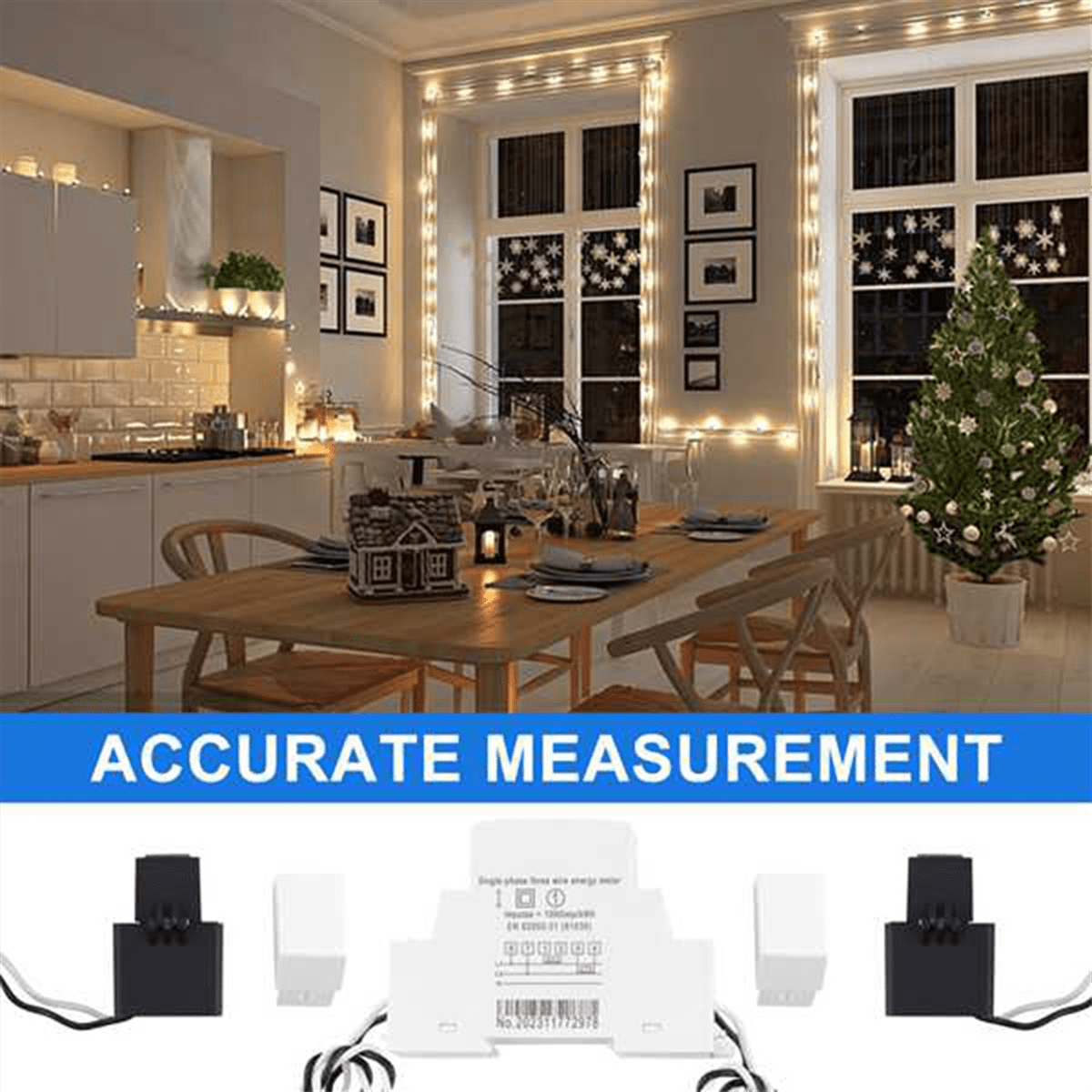 2 Phase 3 Wires 110V+110V 100A Din Rail 18mm Tuya WIFI Smart Energy Meter Power Consumption Monitor KWh Wattmeter