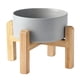 thumbnail image 1 of Comedero Elevado de Cerámica Welloyed Azul con Base de Bambú para Perros Pequeños y Medianos, 1 of 8