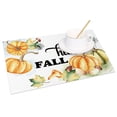 thumbnail image 2 of SUNOLIFE Happy Thanksgiving Placemats Set of 4,Autumn Fall Pumpkins Table Decorations 12x18 inch, 2 of 4
